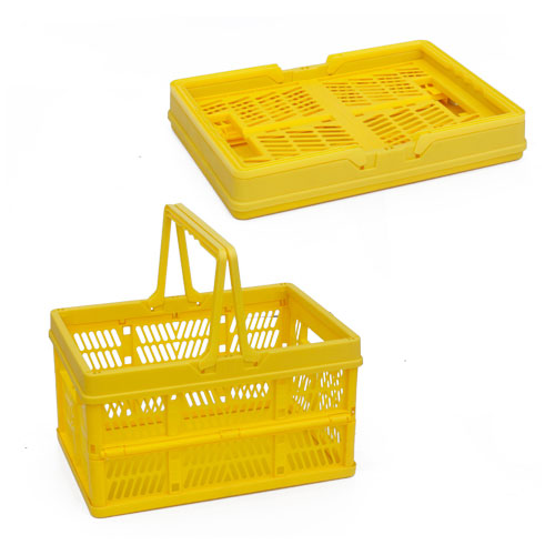 E-ea hlahisoa Kichine Lijo Litholoana Bohobe Cutlery Folding Ka polasetiki Basket